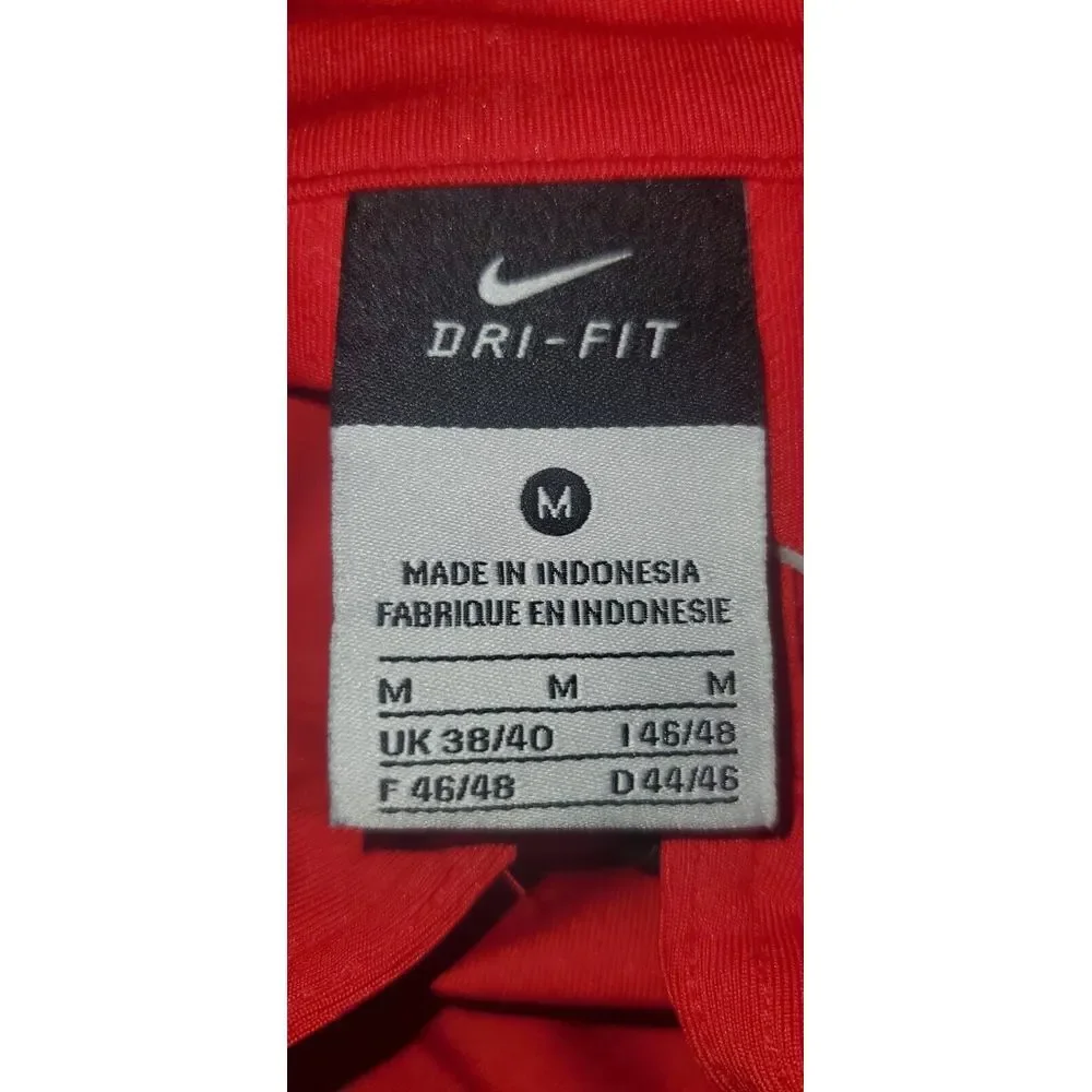 Nike Golf Dri-fit M&M's Racing Nascar Red Medium 1/4 Zipper Pull-Over Lng Sleeve